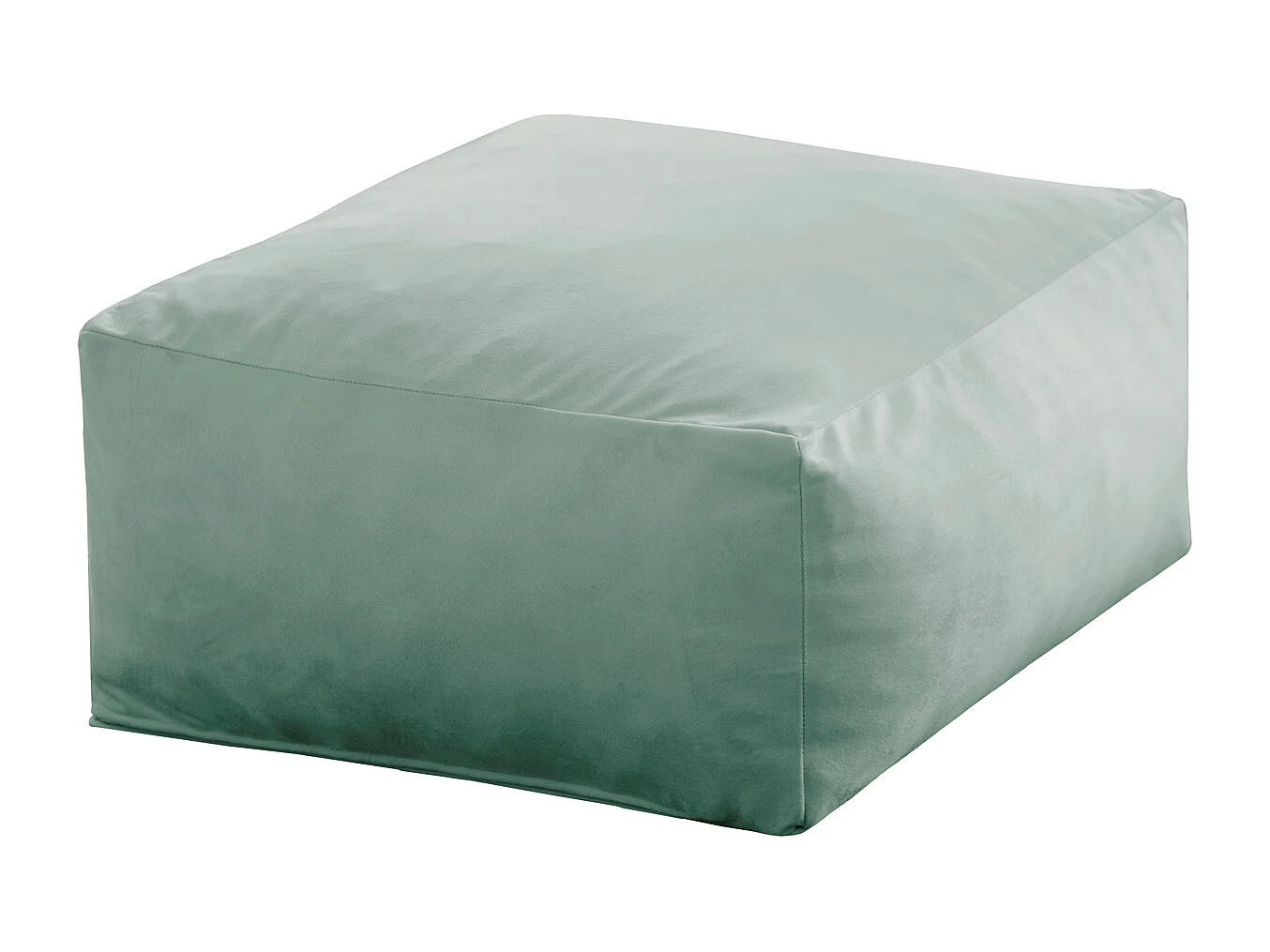 Pouf carré 50x50cm velours vert carré Palau