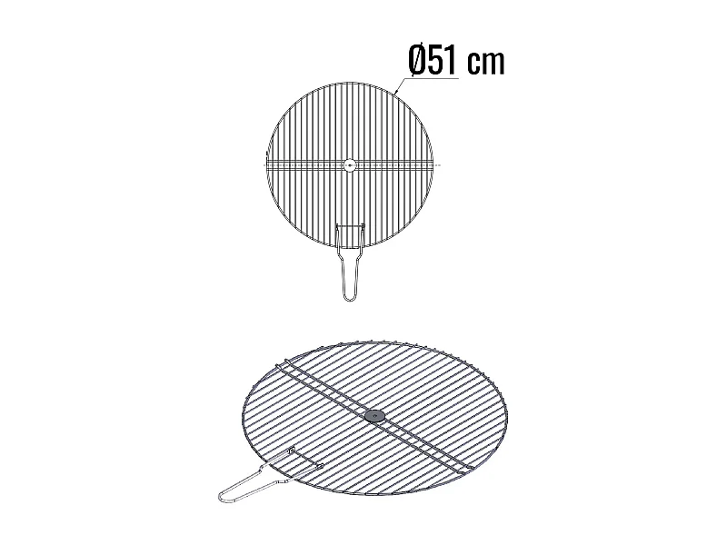 Griglia rotonda singola - Ø 51 cm