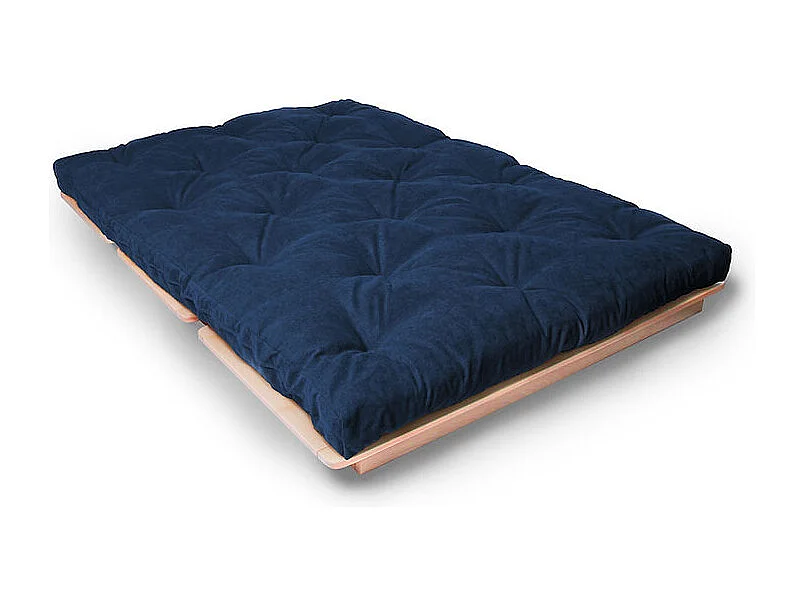 Canapé futon 140x115x80 cm Bleu layti