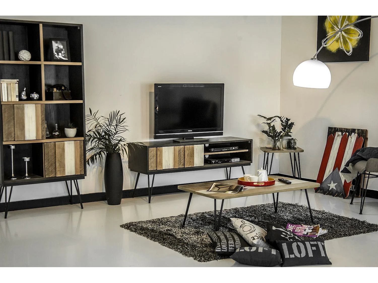 Étagère 90x195x35 cm Noir adesso adesl02