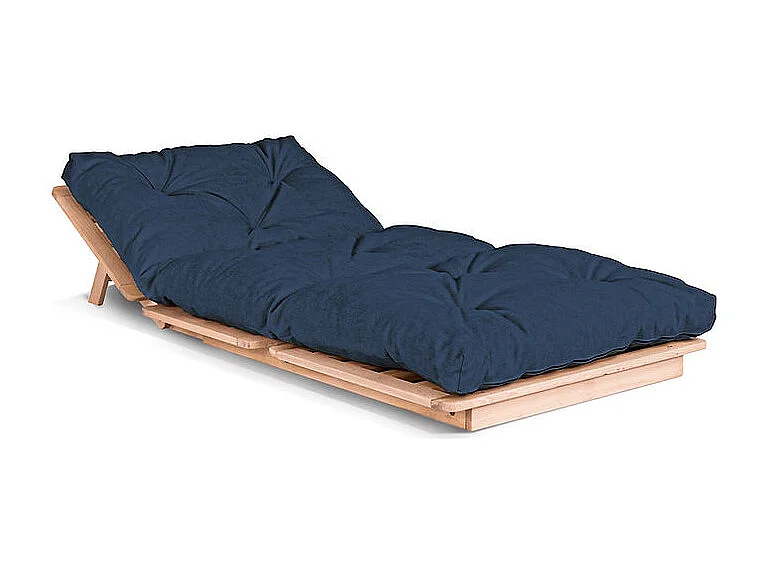 Canapé futon 90x115x80 cm Bleu Layti