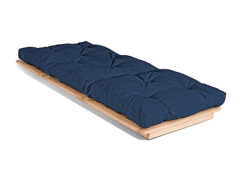 Canapé futon 90x115x80 cm Bleu Layti