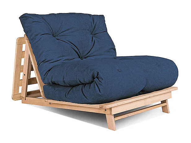 Canapé futon 90x115x80 cm Bleu Layti
