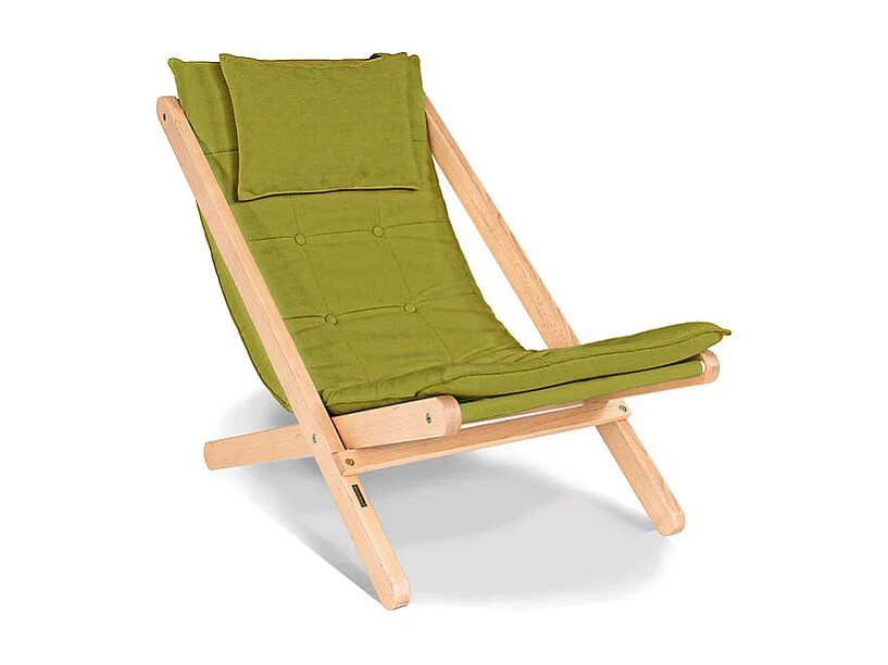 Chaise longue 1,08x0,62x0,85 m verte Allegro