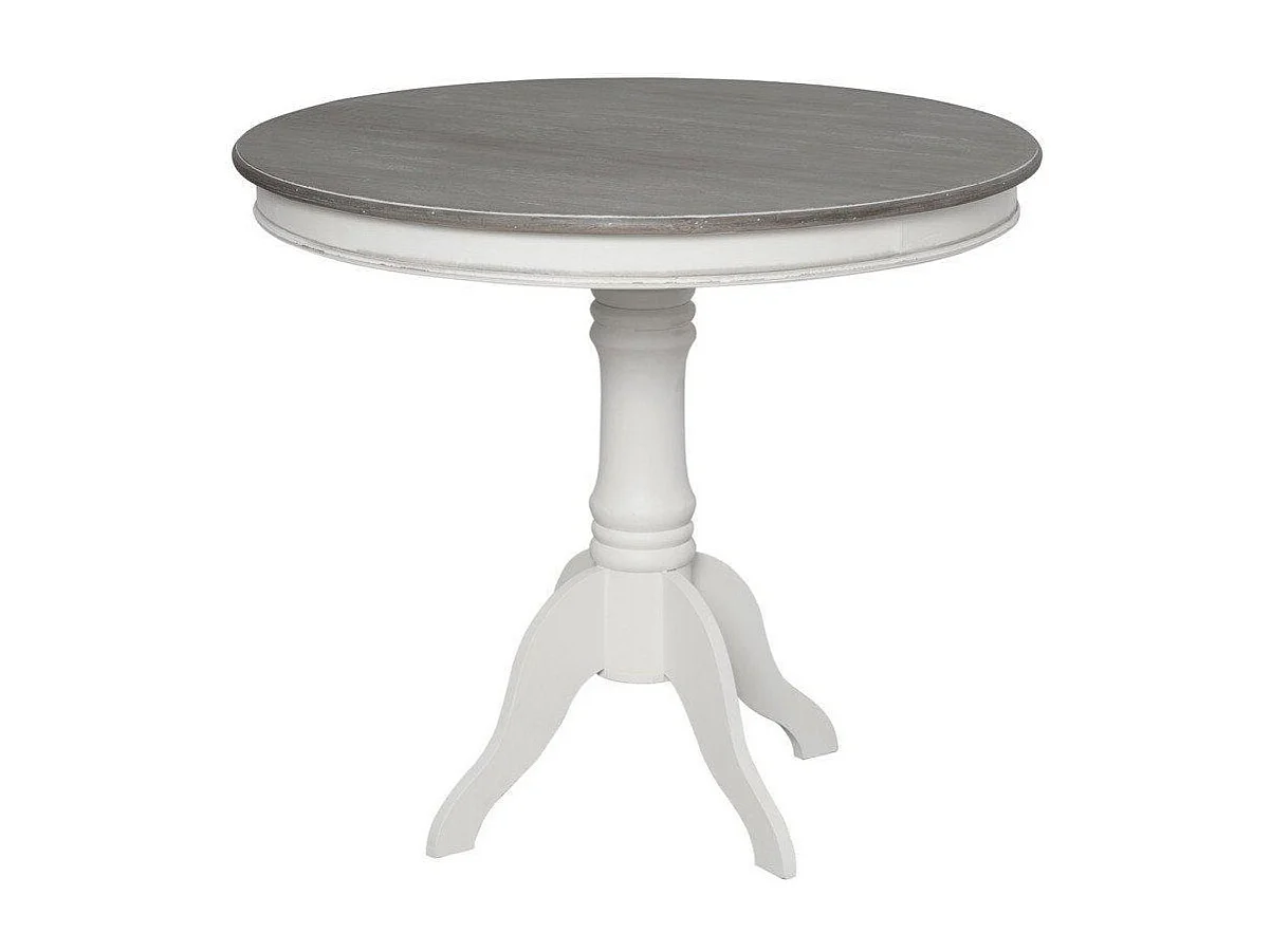 Table 90x77x90 cm blanche Rimini White RIW116