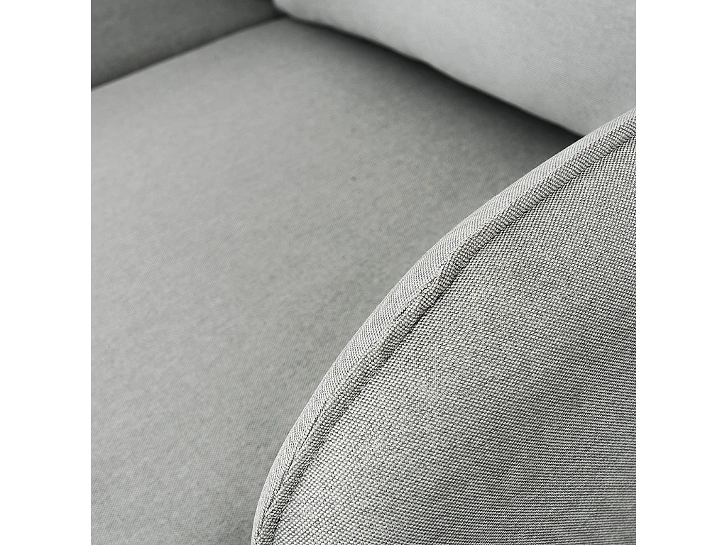 Canapé d’angle 89x210x90 cm gris élégant bois l