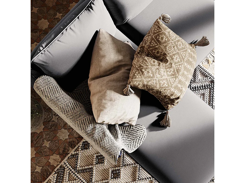 Canapé d’angle 89x210x90 cm gris élégant bois l