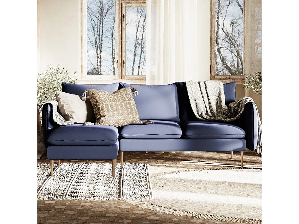 Canapé d'angle 89x210x90 cm Ink Posh L Bois