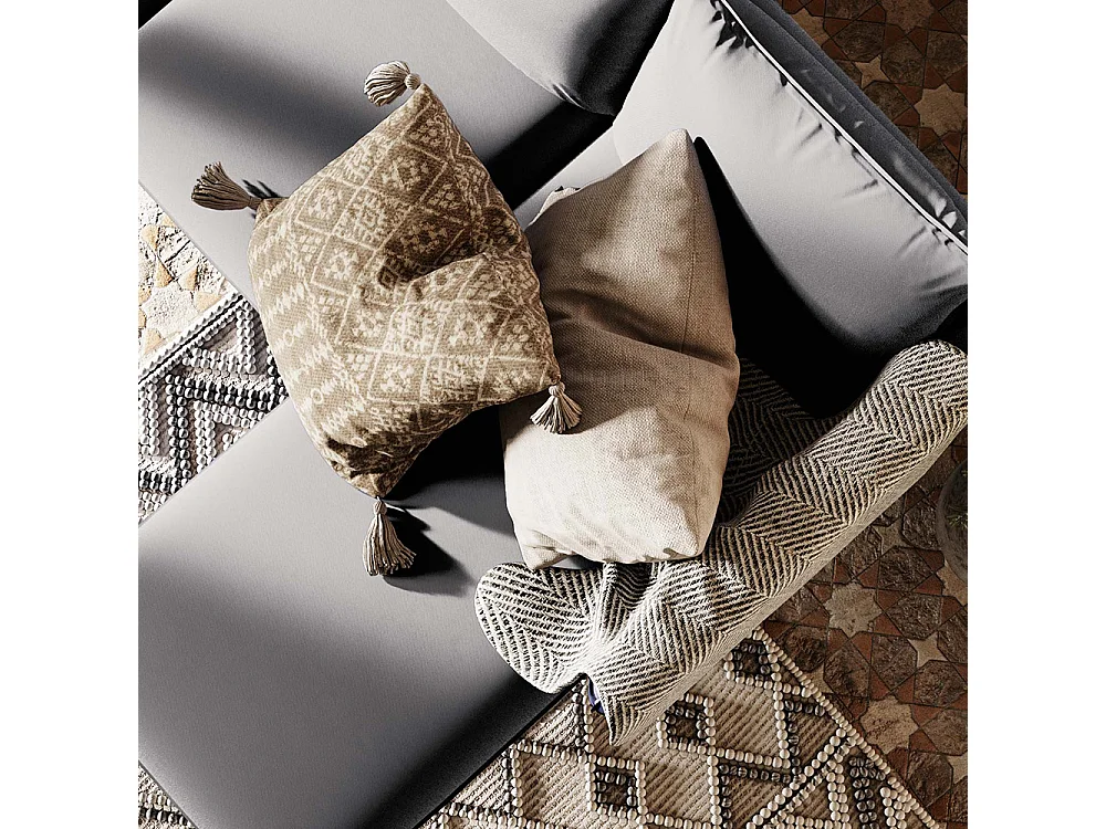 Canapé d'angle 89x210x90 cm Gris élégant p noir