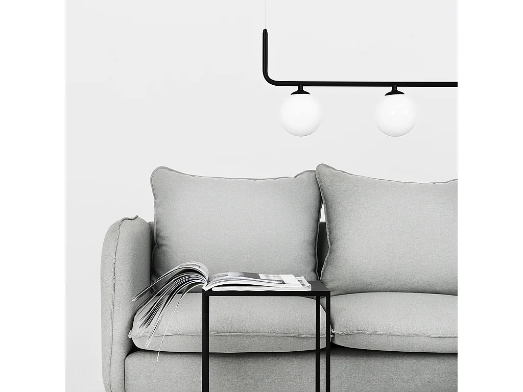 Canapé d'angle 89x210x90 cm Gris élégant p noir