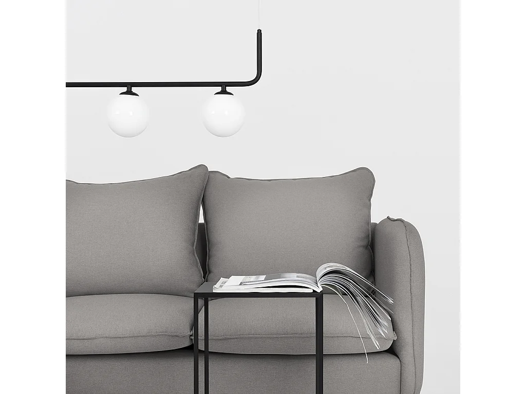 Sofá esquinero 89x210x90 cm acero elegante madera