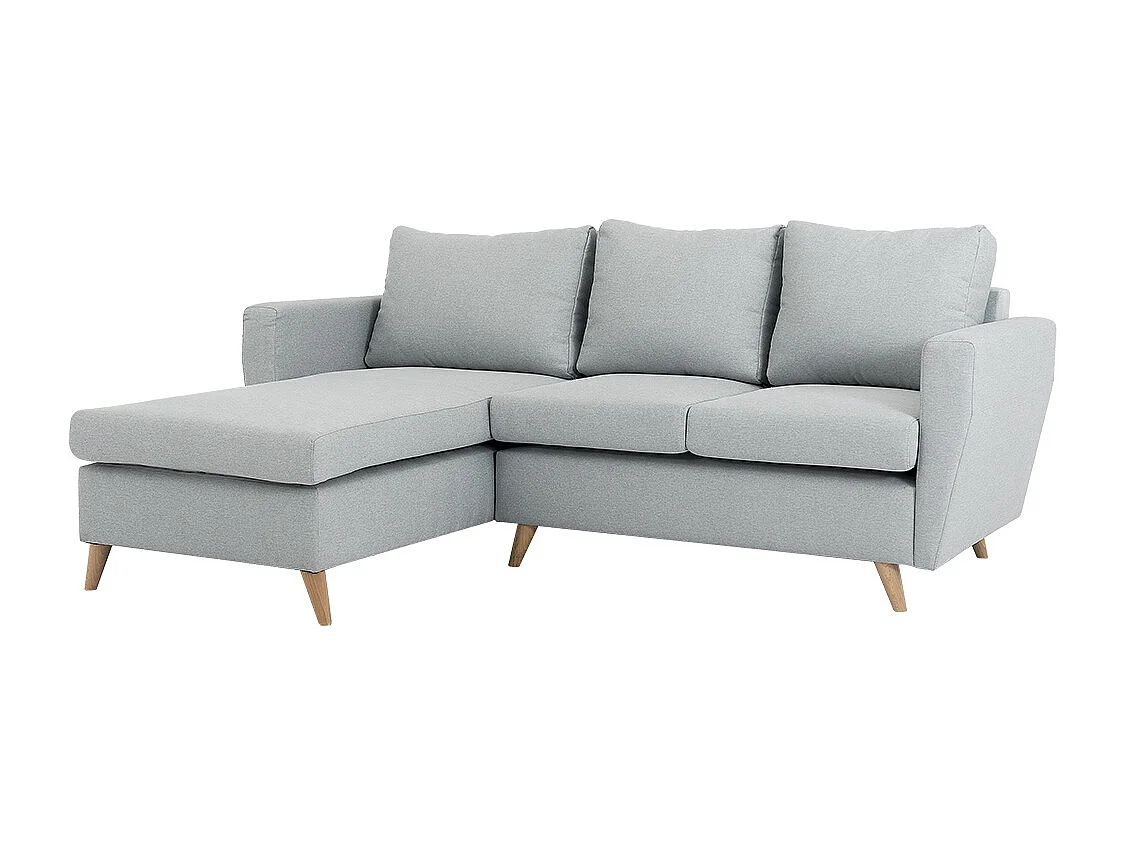 Canapé d'angle 90x189x86 cm gris lover l