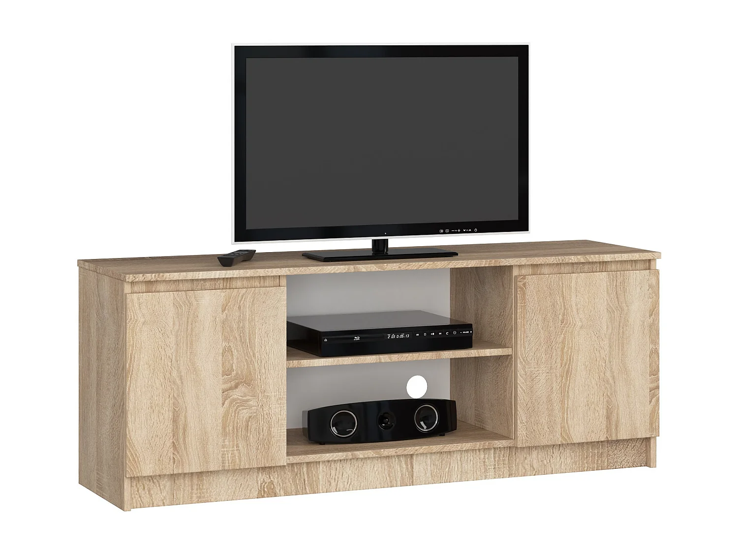 Gabinete de TV em Carvalho Sonoma 140cm 2 Portas 1 Prateleira