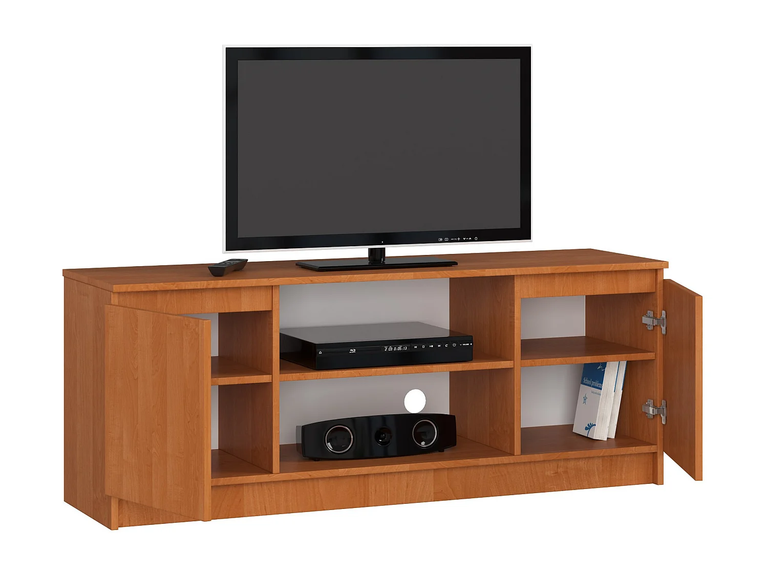 Móvel TV 140cm 2 Portas 1 Prateleira Amieiro