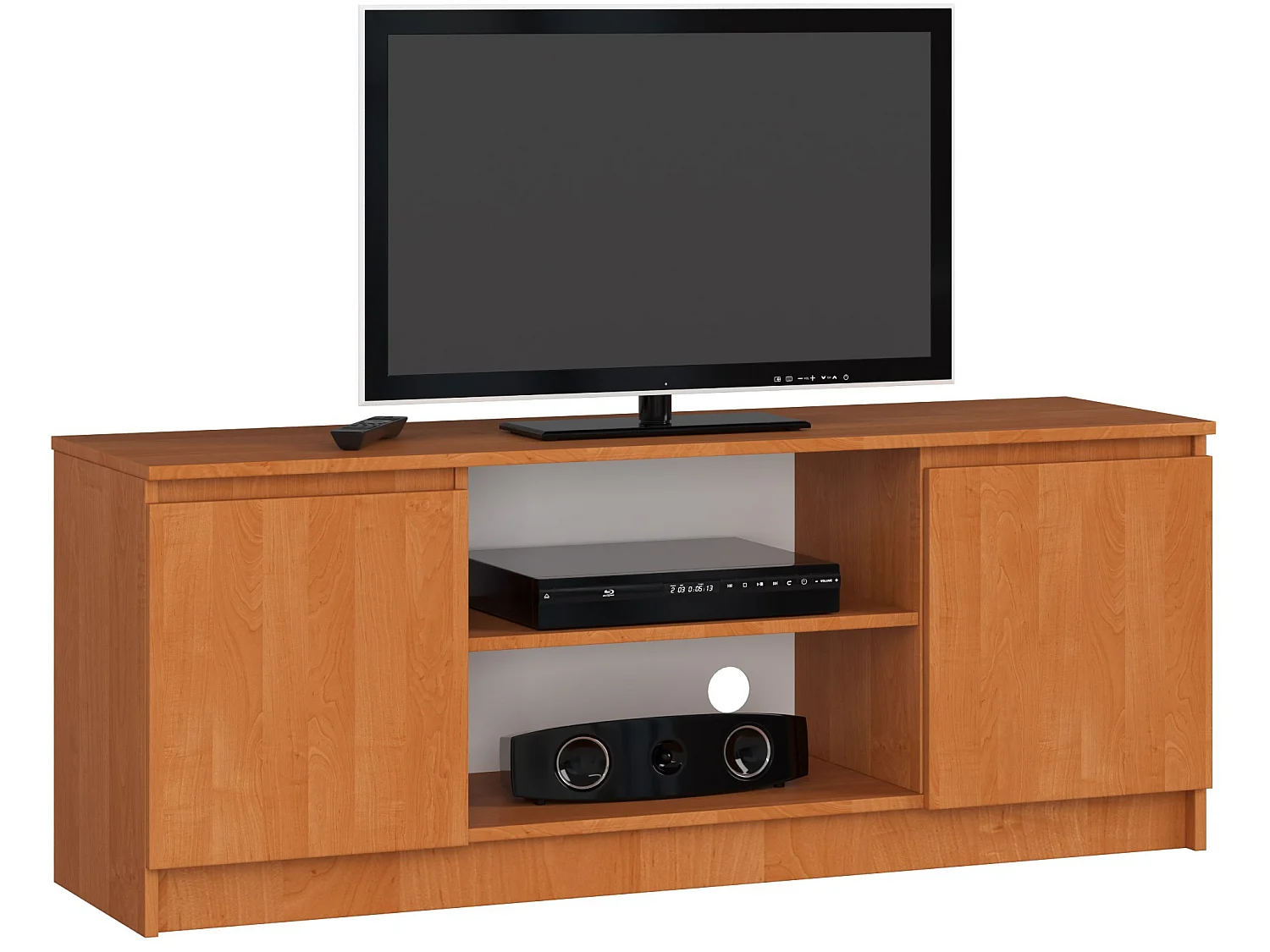 Móvel TV 140cm 2 Portas 1 Prateleira Amieiro