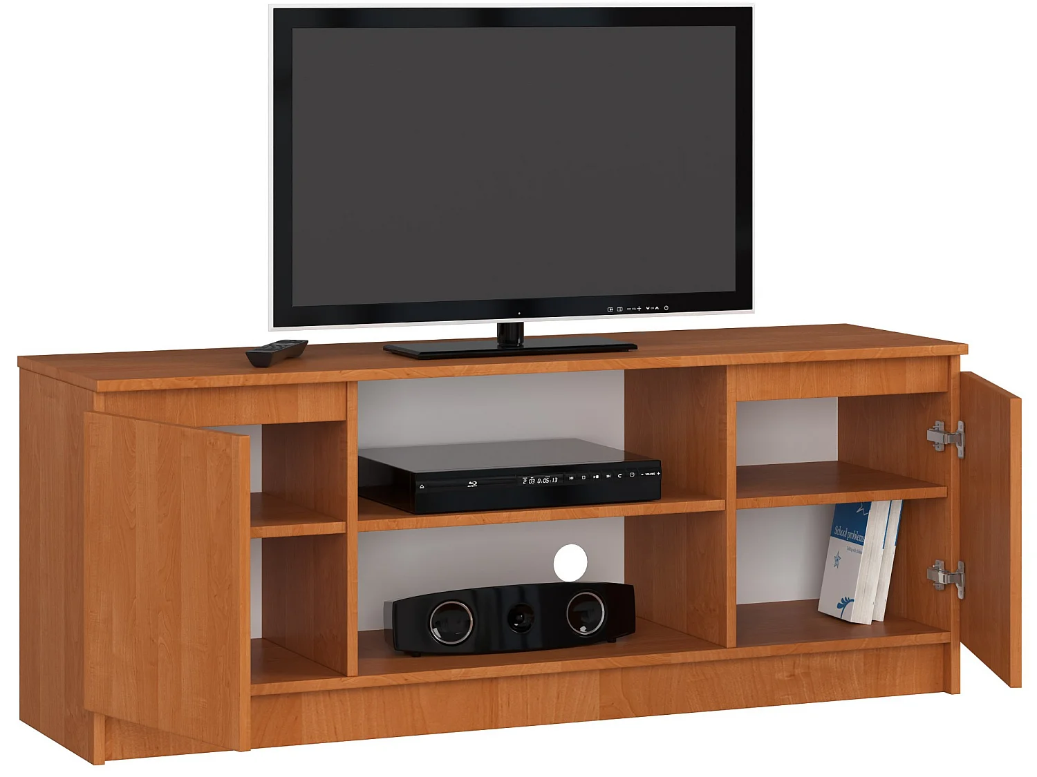 Móvel TV 140cm 2 Portas 1 Prateleira Amieiro