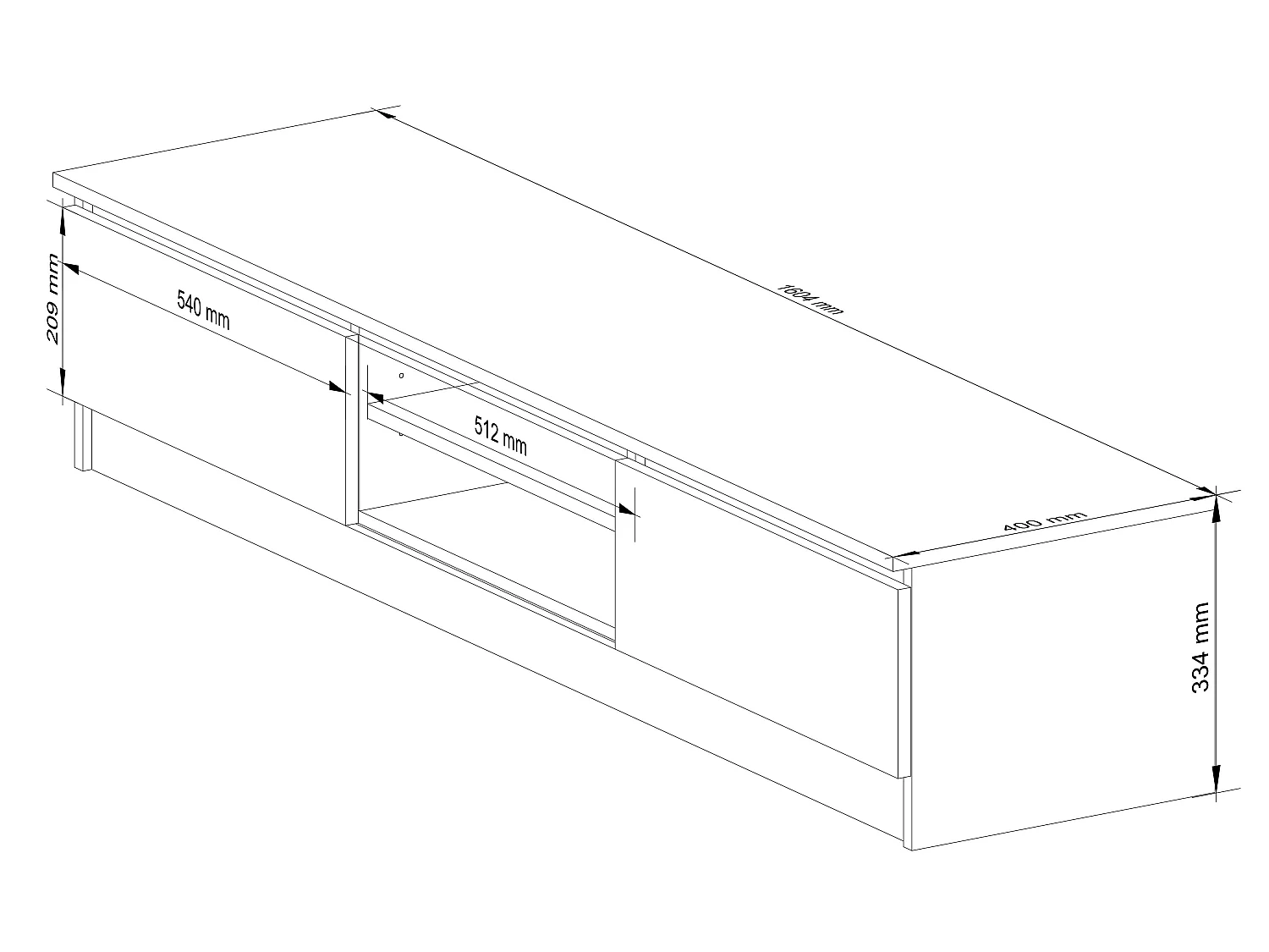 Móvel TV Carvalho Artesanal 160 cm - Estrutura Laminada com Acabamento Matte e Portas de Abrir