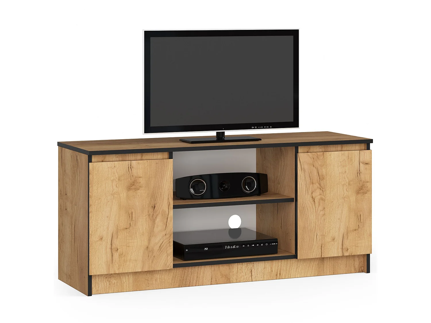 Móvel TV Carvalho com 2 Portas, 1 Prateleira - 120 cm