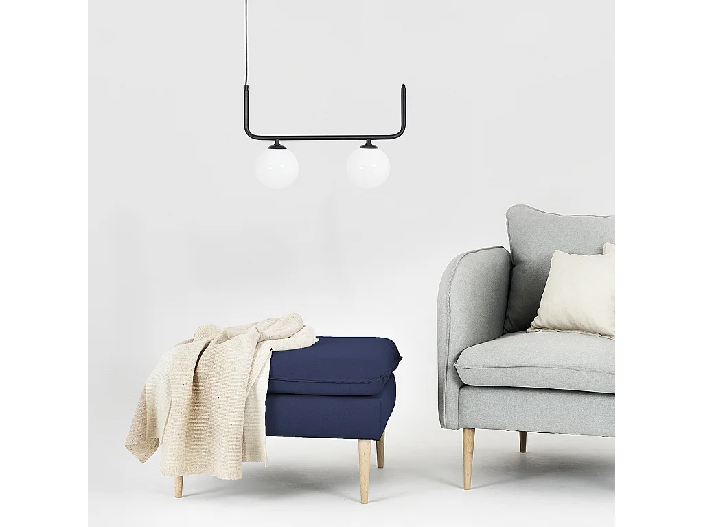 Pouf 0,7x0,7x0,45 m Bois encre posh