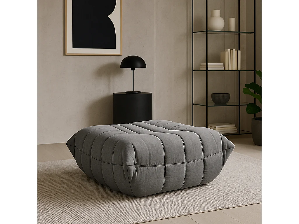 Repose-pieds 86x40x80 cm gris nua n22-11