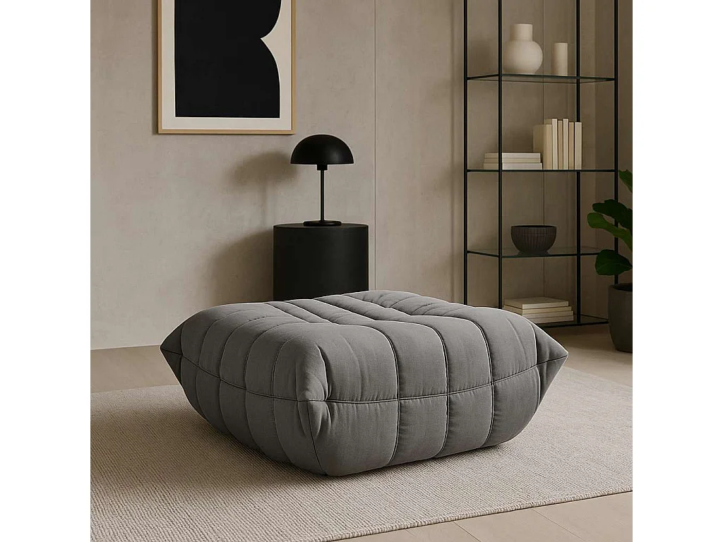 Repose-pieds 86x40x80 cm gris nua n22-11