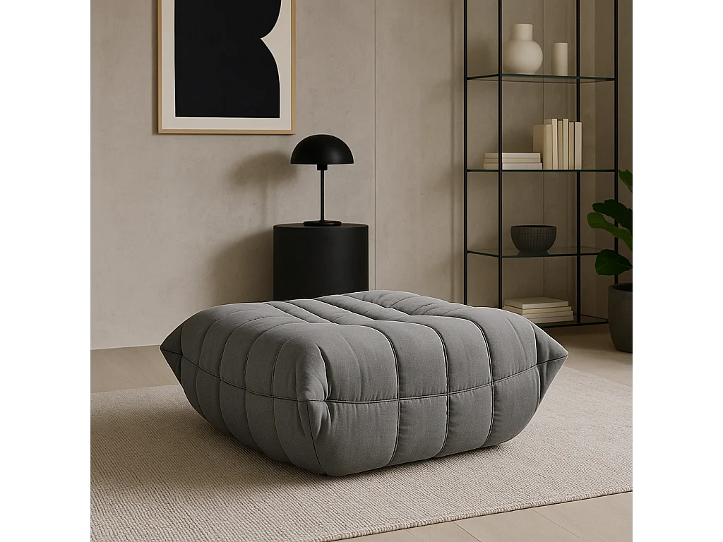 Repose-pieds 86x40x80 cm gris nua n22-11