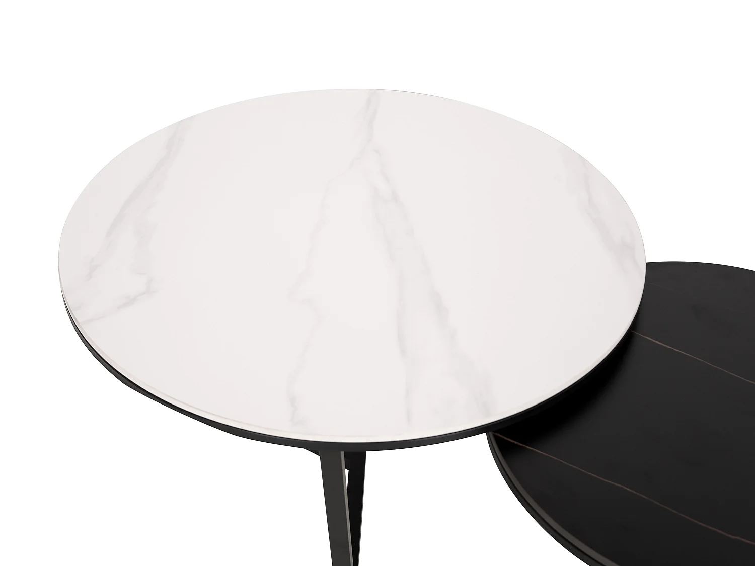 Table basse noir blanc modig m66 80x45x80 cm