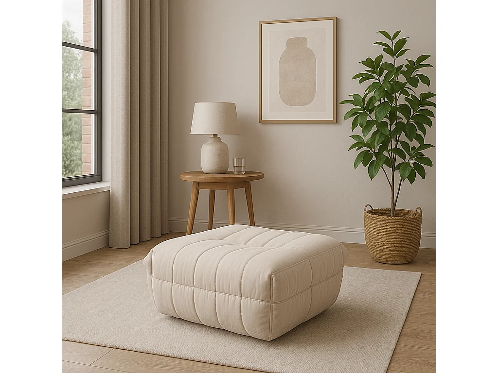 Podnóżek 86x40x80 cm beżowy nua N22-4