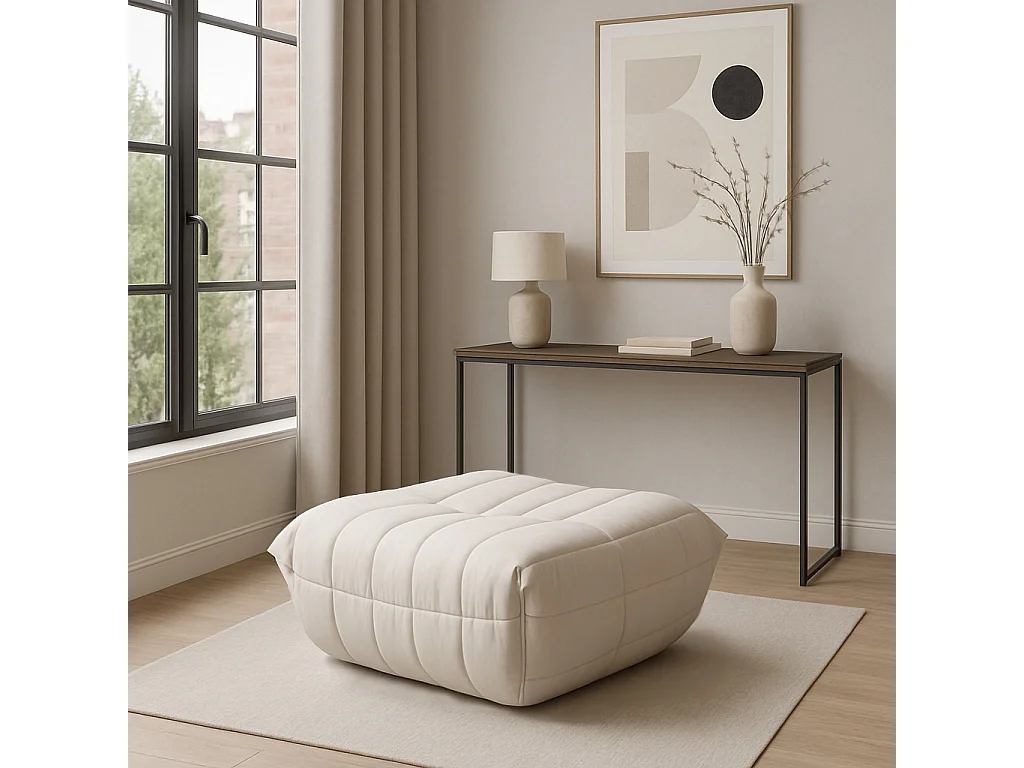 Repose-pieds 86x40x80 cm beige nua N22-4