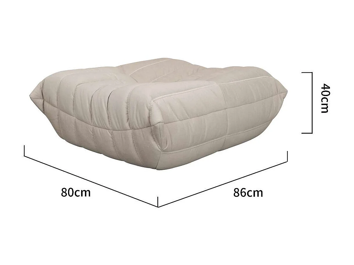 Repose-pieds 86x40x80 cm beige nua N22-4