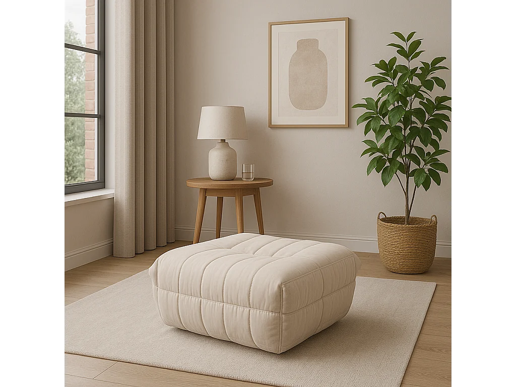 Repose-pieds 86x40x80 cm beige nua N22-4