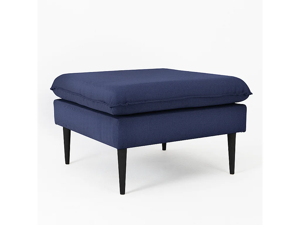 Pouf 0,7x0,7x0,45 m noir élégant