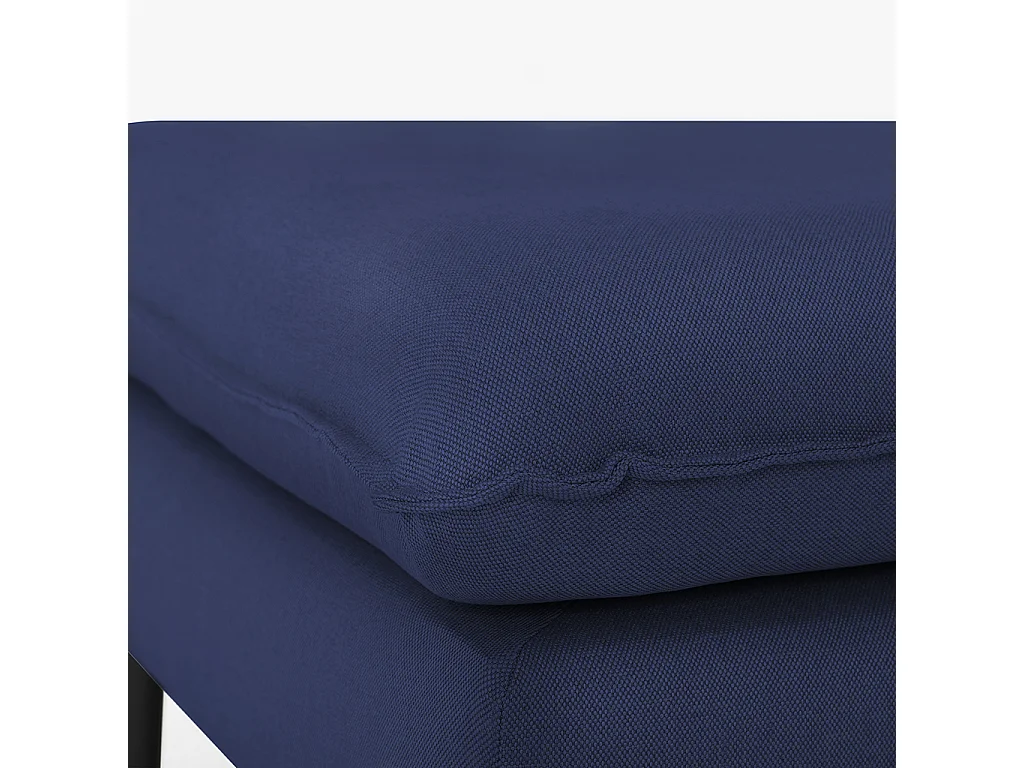 Pouf 0,7x0,7x0,45 m noir élégant