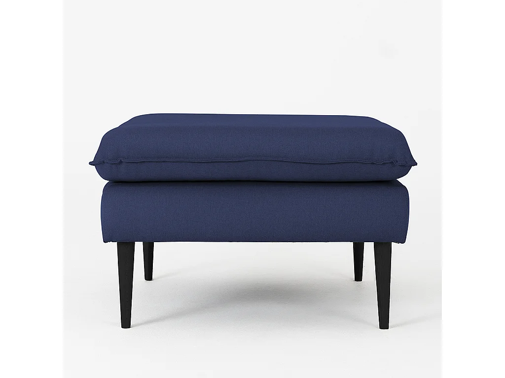Pouf 0,7x0,7x0,45 m noir élégant
