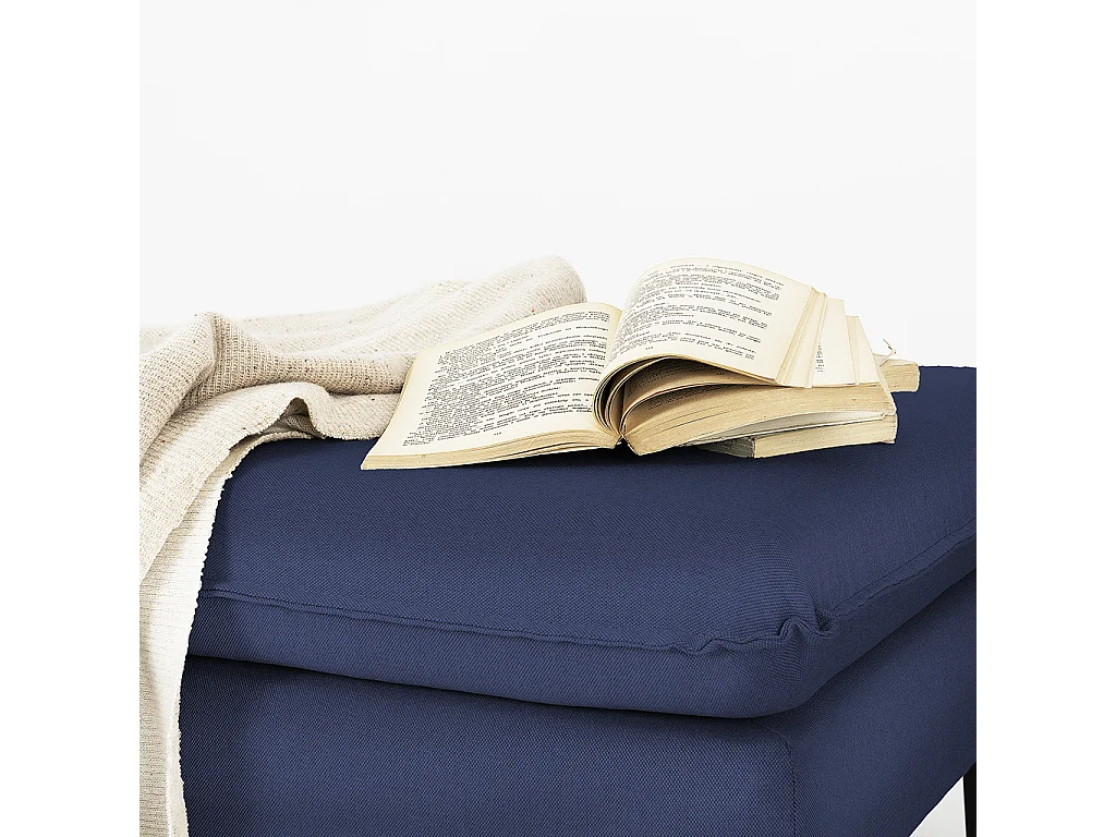 Pouf 0,7x0,7x0,45 m noir élégant