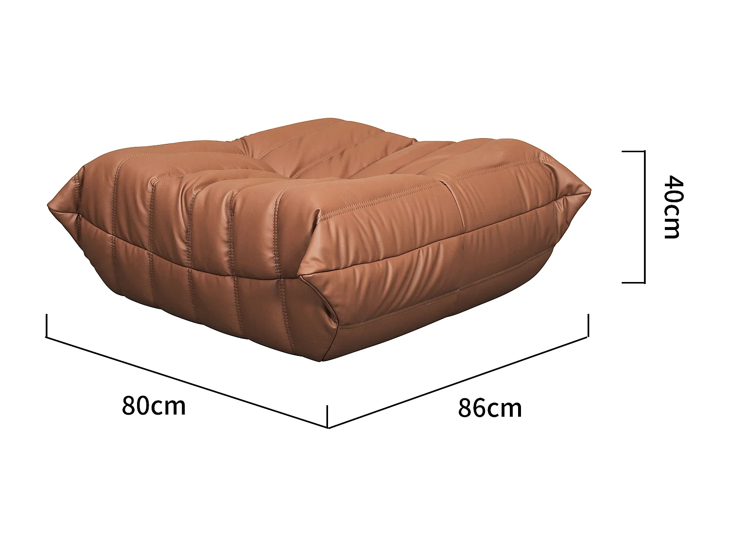 Repose-pieds 86x40x80 cm marron nua n22-21