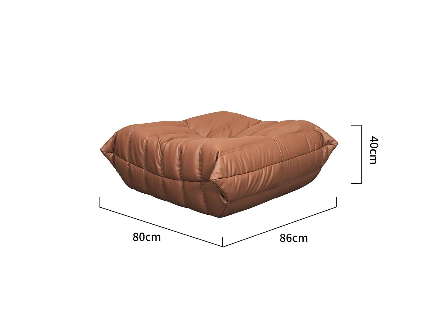 Repose-pieds 86x40x80 cm marron nua n22-21