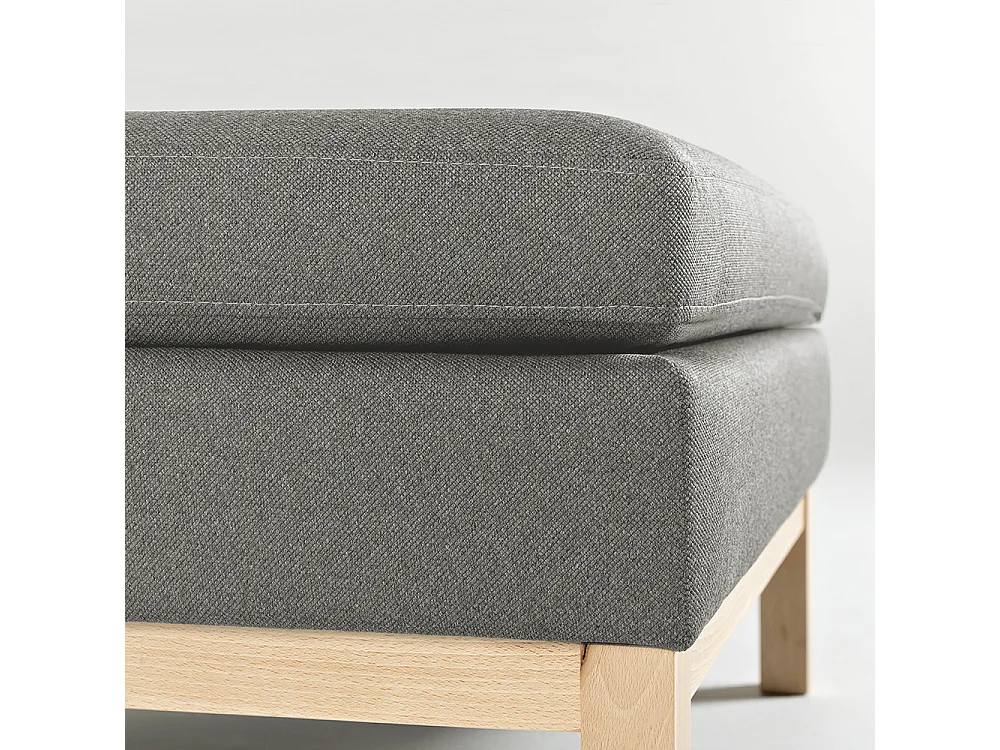 Pouf 0,7x0,7x0,46 m, natur, Ambient Wood Kwarc (ml84)