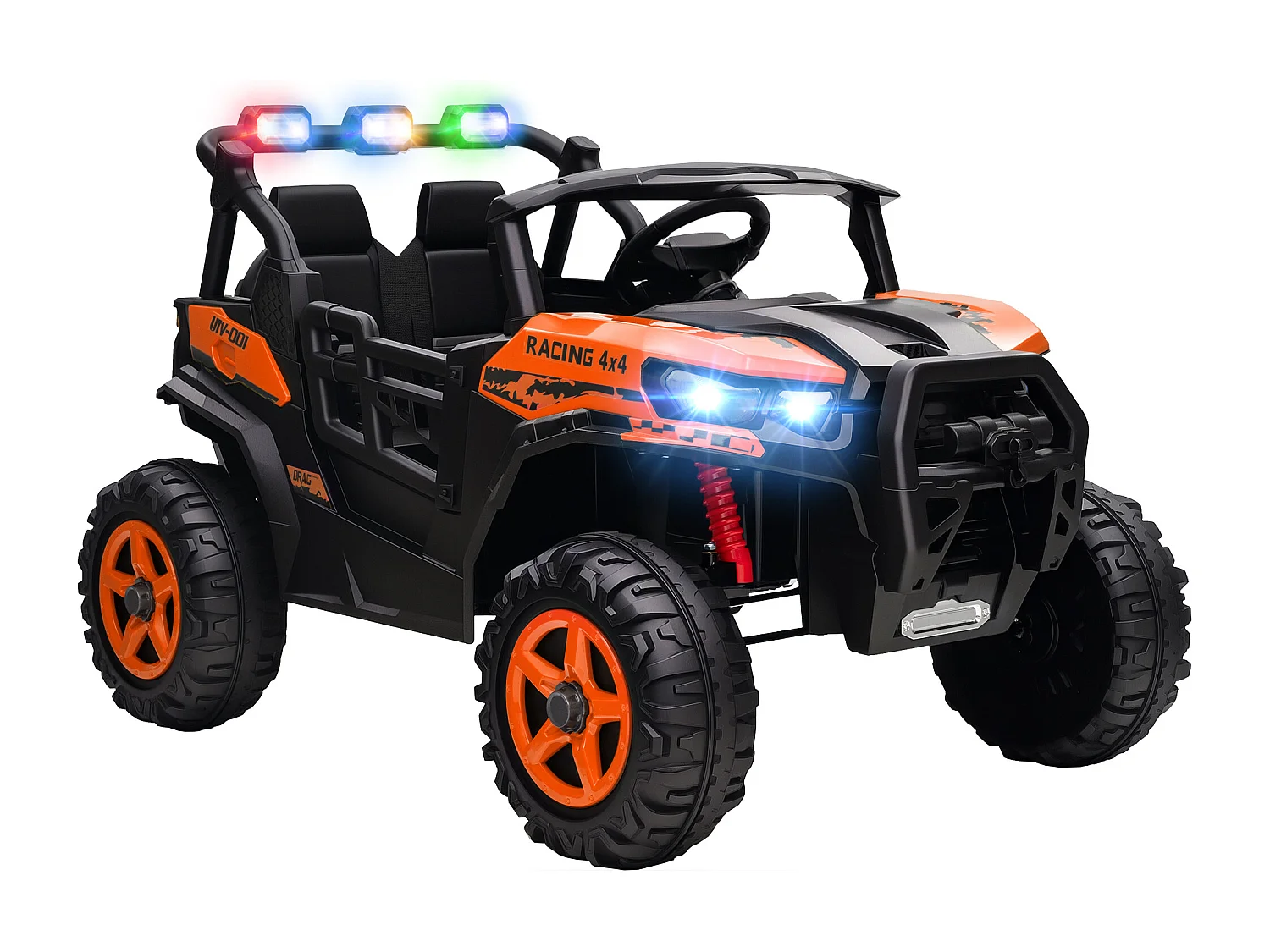 Macchina elettrica per bambini con telecomando arancione