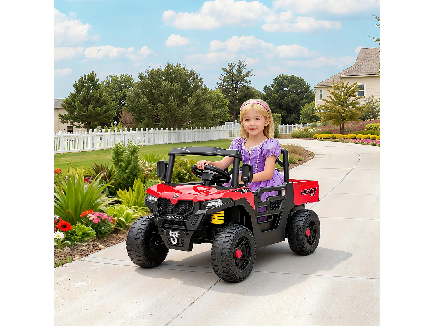 Macchina elettrica per bambini 12v con telecomando e bagagliaio rosso