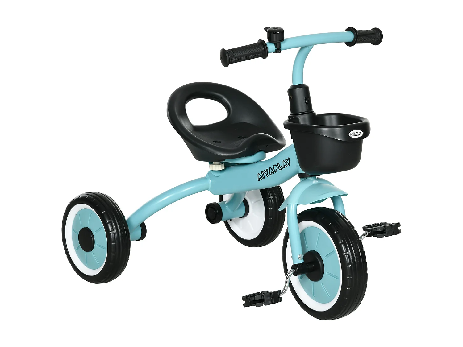 Triciclo per bimbi 2-5 anni regolabile con campanello blu
