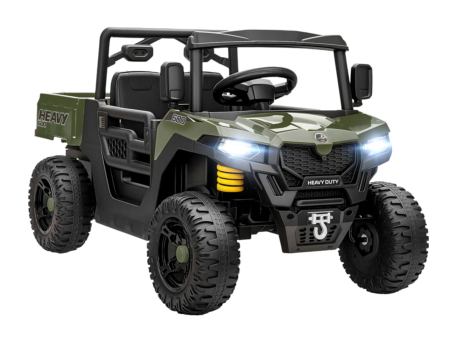 Macchina elettrica per bambini 12v con telecomando e bagagliaio verde