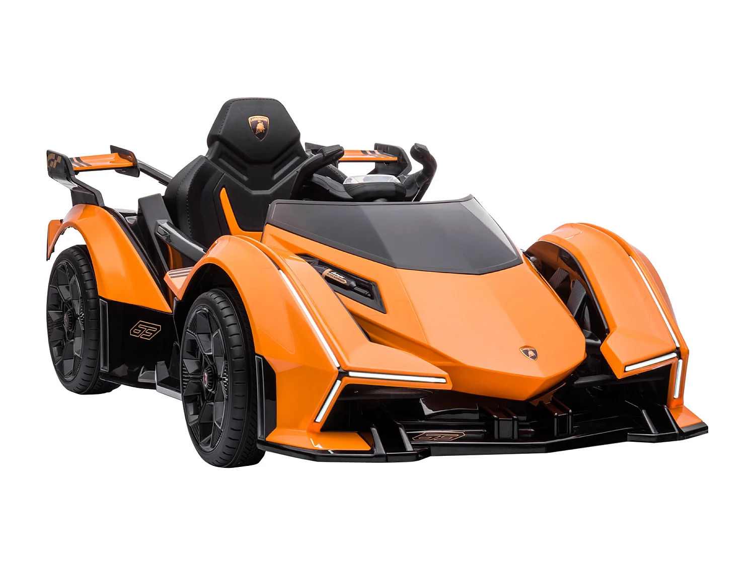 Auto elettrica bambini con telecomando lamborghini arancione