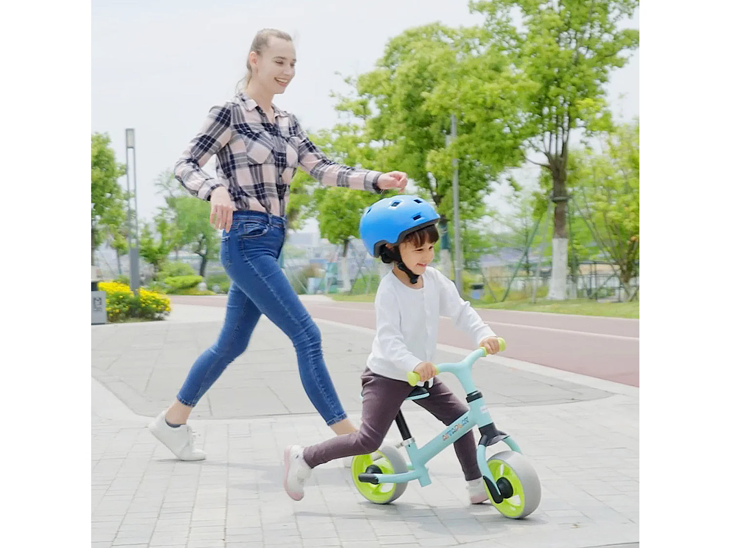 Bici senza pedali per bambini con sella regolabile multicolore