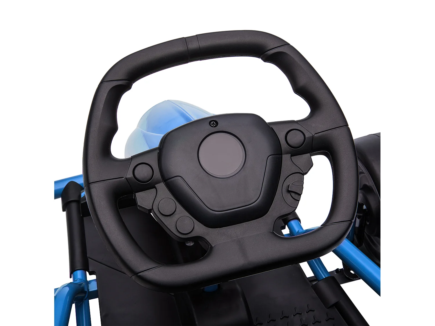 Go-Kart elettrico per bambini 8-12 anni in pp e metallo blu e nero