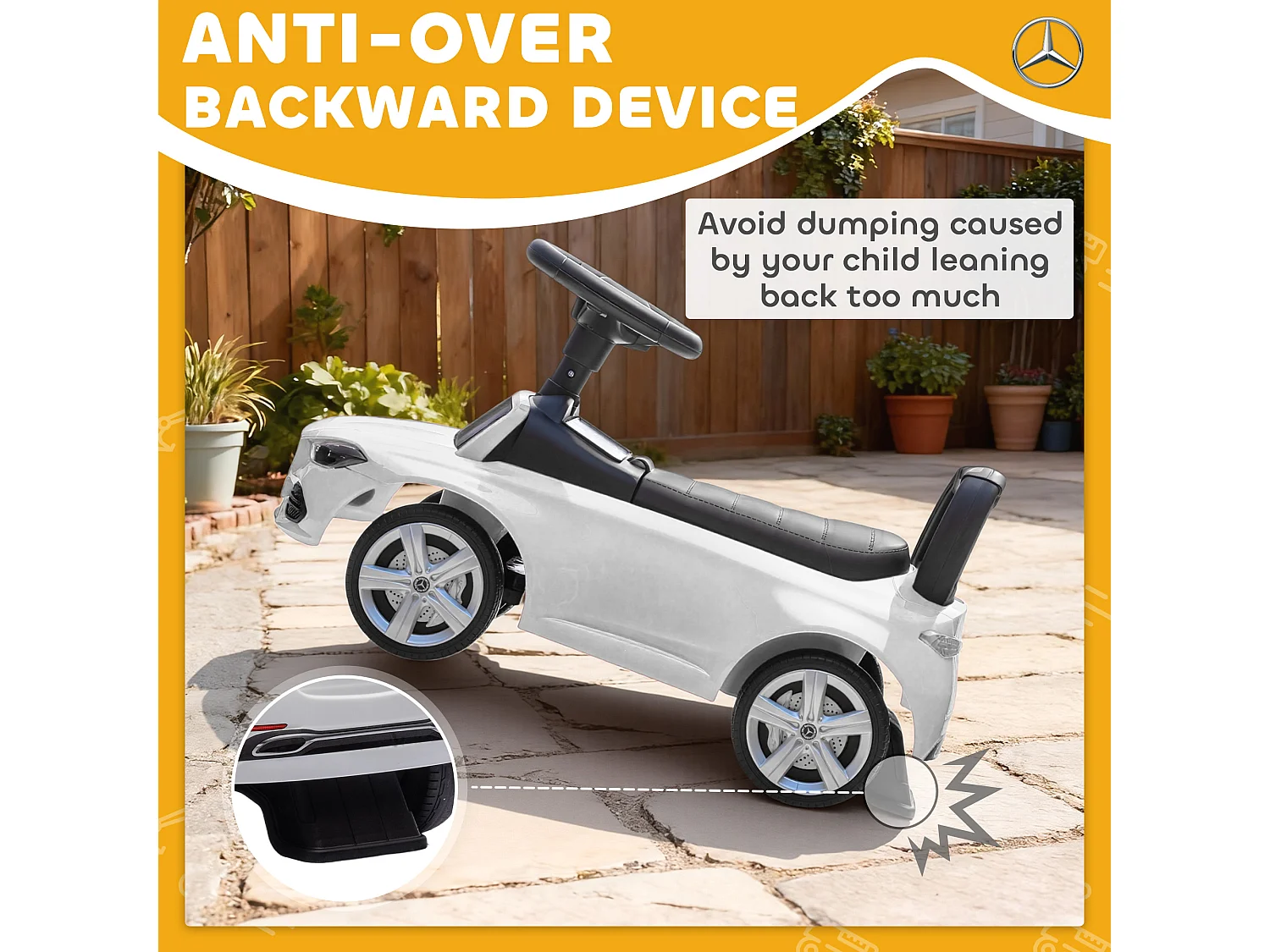 Macchina per bambini con licenza mercedes benz bianco