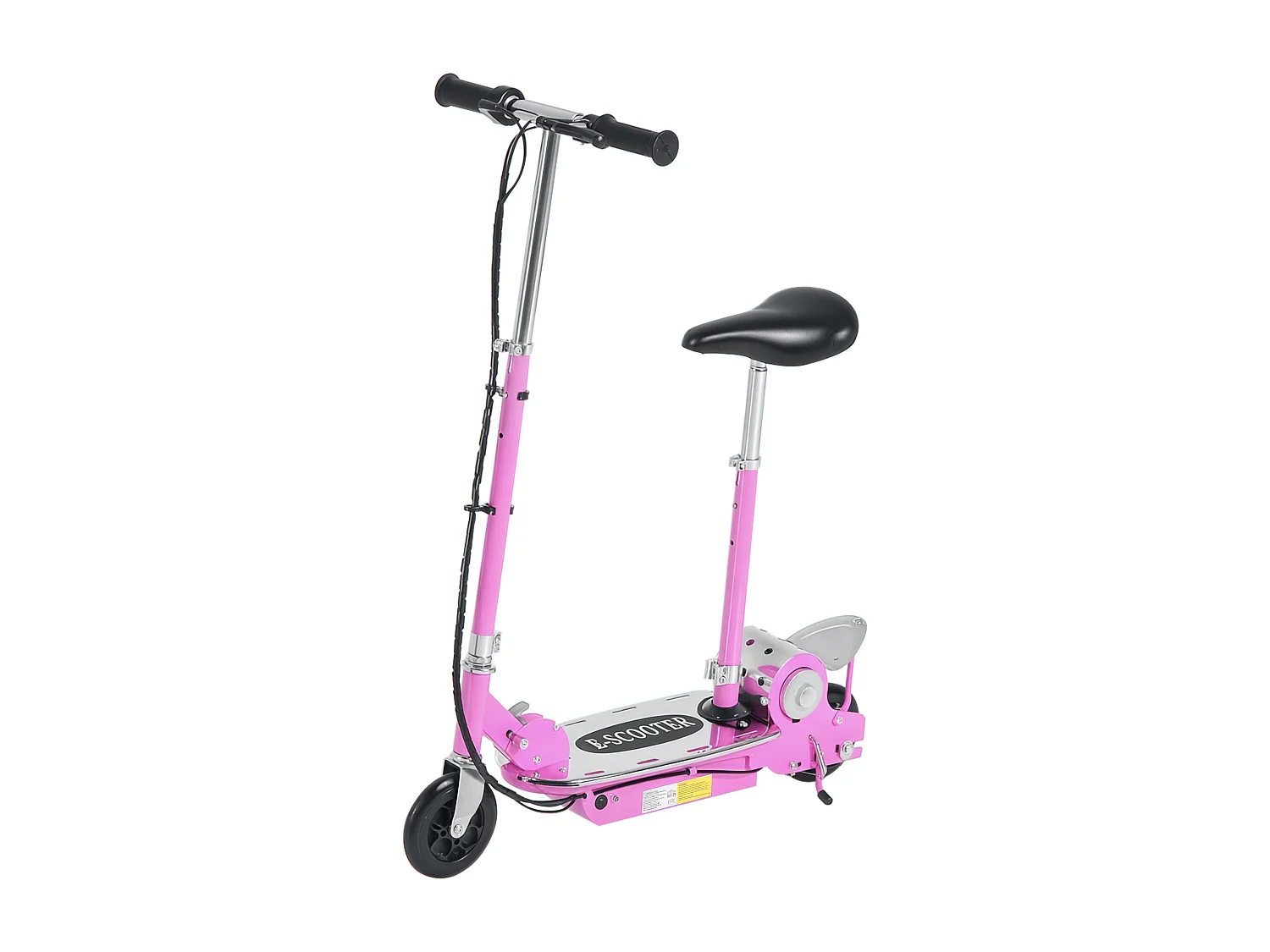 Monopattino elettrico 10km/h con sedile e manubrio regolabile rosa