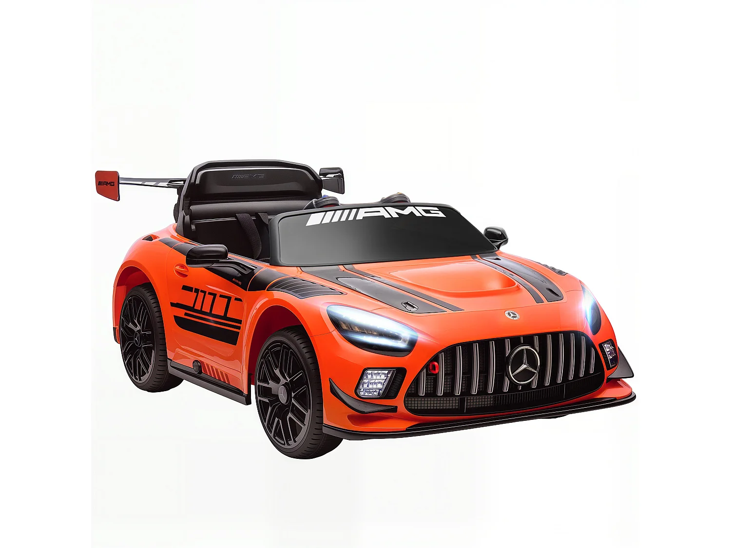 Auto elettrica per bambini 3-8 anni mercedes amg e telecomando arancio