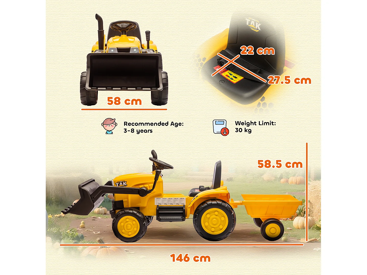 Escavatore per bambini elettrico 12v con benna e telecomando