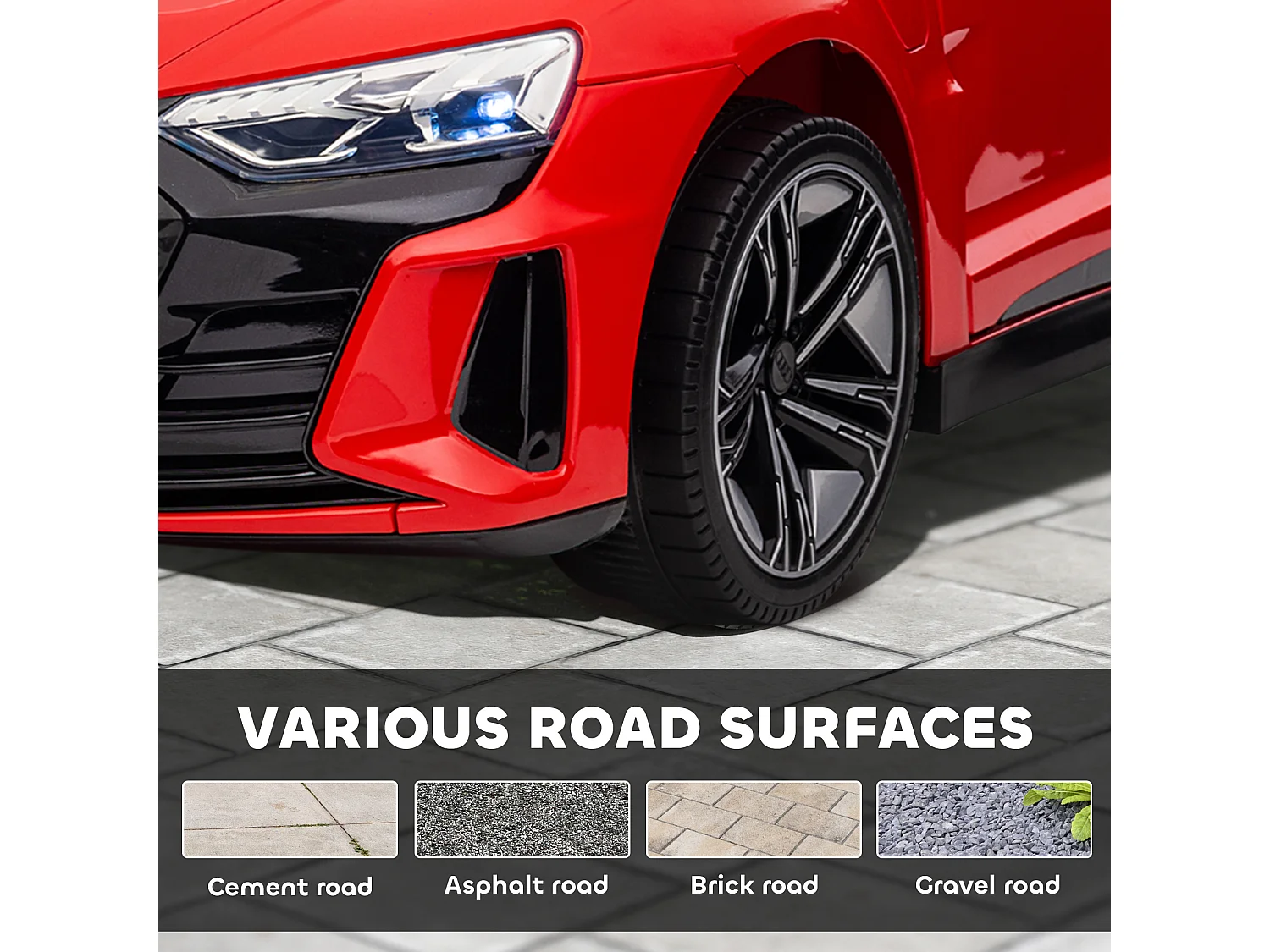 Macchina elettrica per bambini 5 anni max rossa e nera